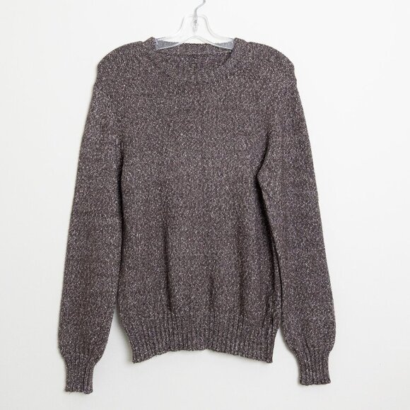 Officine Générale Marco Crewneck Sweater Brown Unisex Soft Italy - Picture 2 of 12